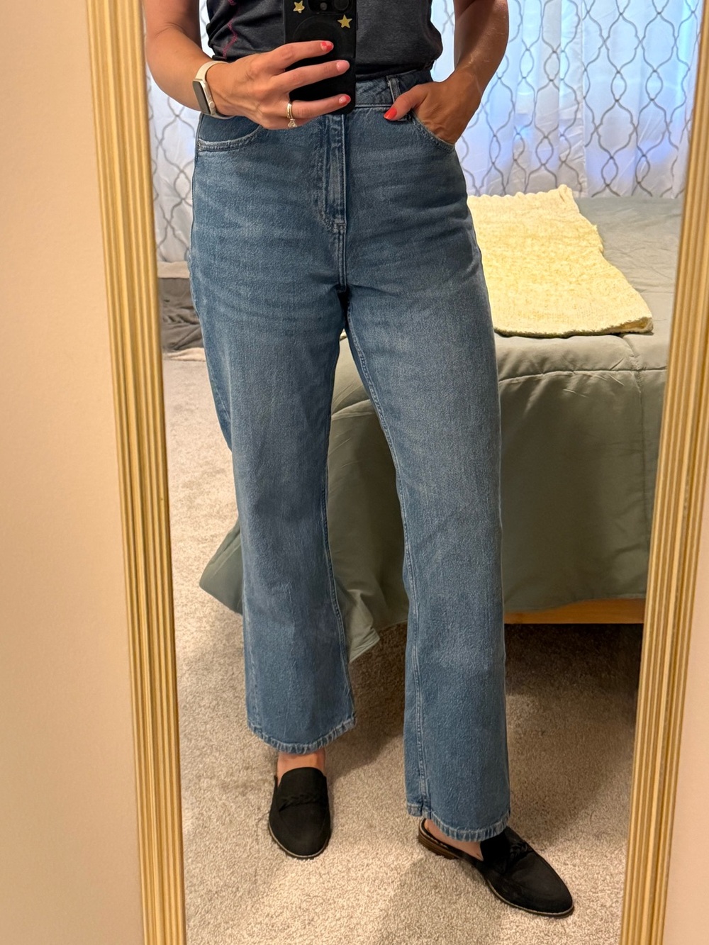 Women’s High Waist Wide Leg Jeans size 6 Primark